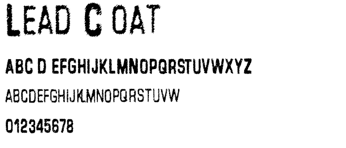 Lead Coat font